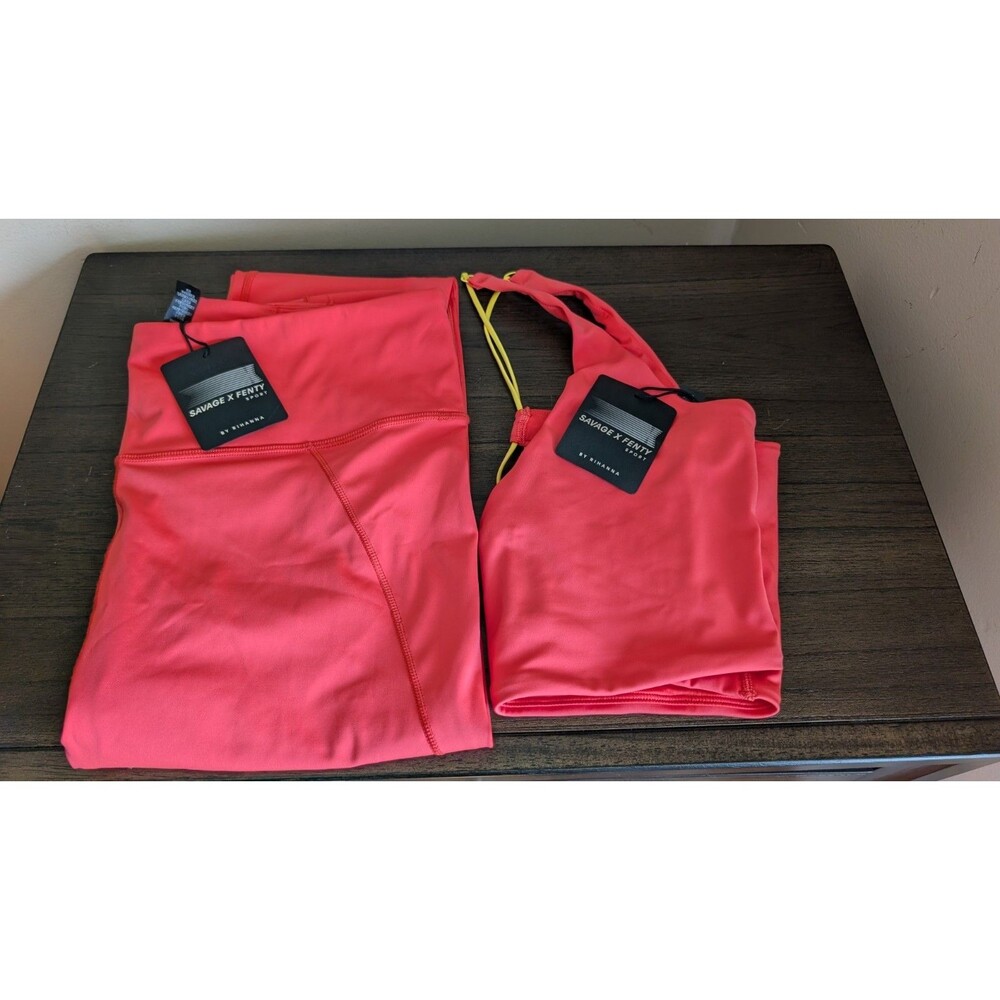 Savage X Fenty Sports Bra & Leggings Two-Piece Set Activewear Size XL
